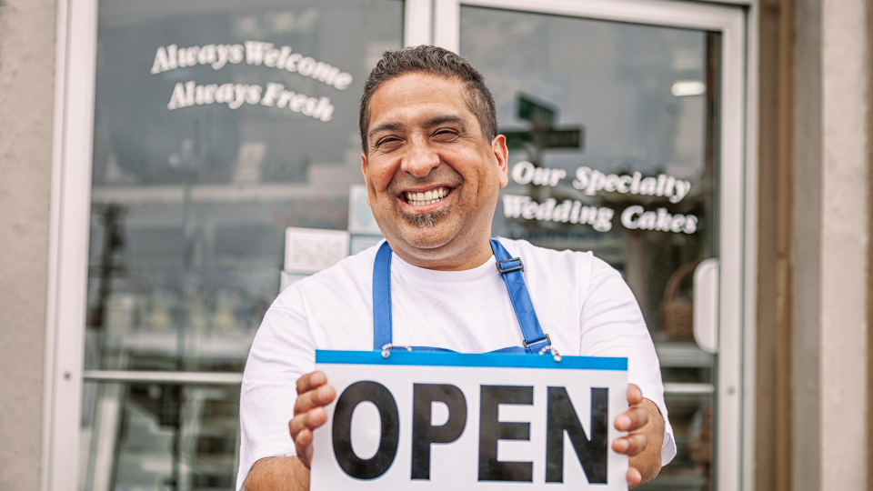 A latino business owner